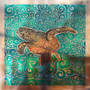 draaierige Zee-schildpad Raamsticker