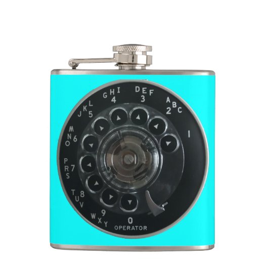  draaierkolf voor telefoongesprekken (Turquoise) Heupfles (Voorkant)