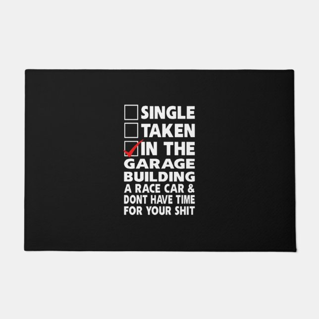 Draaigas en racewagen deurmat (Voorkant)