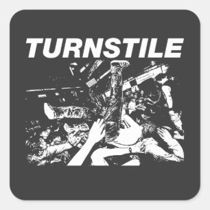 Draaihek  vierkante sticker