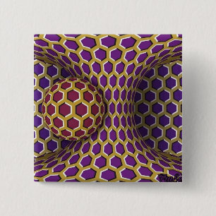 Draaiing voor optische illusietriembranderig draai vierkante button 5,1 cm