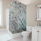 Draaiingspatroon voor turkooizen en tankwagen douchegordijn (In situ)