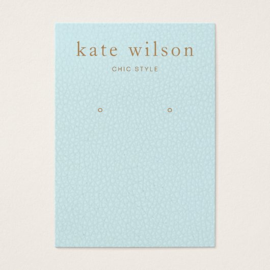 Draaikleder (afbeelding) met turquoise-kaart visitekaartje (Voorkant)