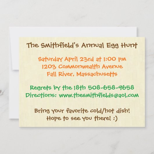 Draaiknok en een noodoproep met eitje kaart (Achterkant)