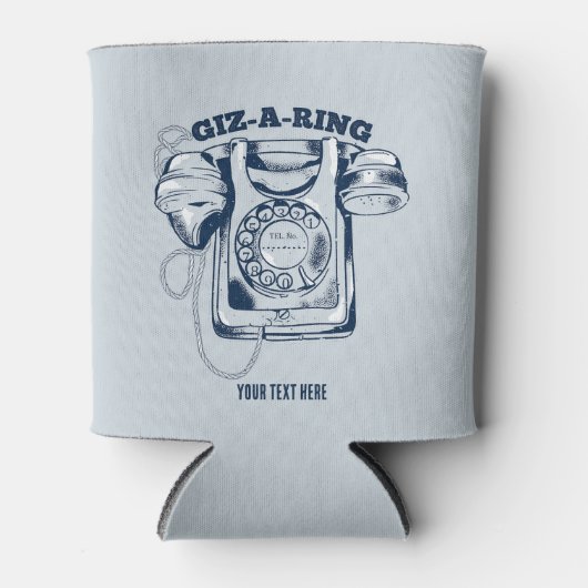 Draaiknop blauw blikjeskoeler (Voorkant)