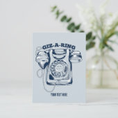 Draaiknop blauw briefkaart (Staand voorkant)