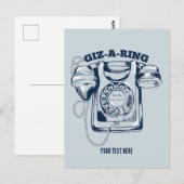 Draaiknop blauw briefkaart (Voorkant / Achterkant)