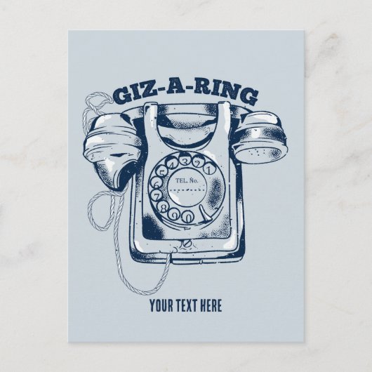 Draaiknop blauw briefkaart (Voorkant)