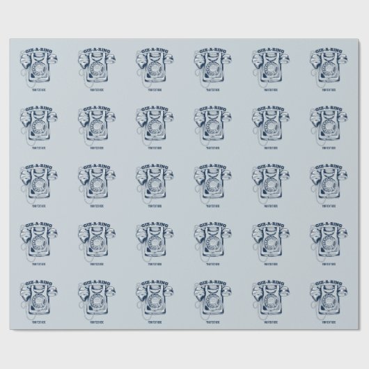 Draaiknop blauw cadeaupapier (Vlak)