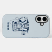 Draaiknop blauw Case-Mate iPhone case (Achterkant (horizontaal))