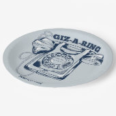 Draaiknop blauw papieren bordje (Gekanteld)