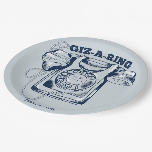 Draaiknop blauw papieren bordje (Gekanteld)