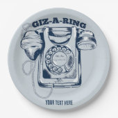 Draaiknop blauw papieren bordje (Voorkant)