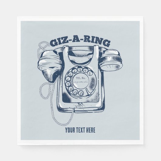 Draaiknop blauw servet