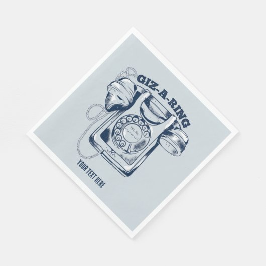 Draaiknop blauw servet (Hoek)