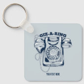 Draaiknop blauw sleutelhanger (Voorkant)