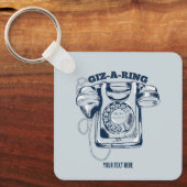 Draaiknop blauw sleutelhanger (Voorkant)