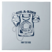 Draaiknop blauw tegeltje (Voorkant)