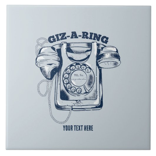 Draaiknop blauw tegeltje (Voorkant)