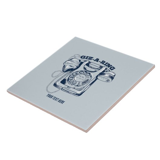 Draaiknop blauw tegeltje (Zijkant)