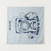 Draaiknop blauw wandkleed (Voorkant (horizontaal))