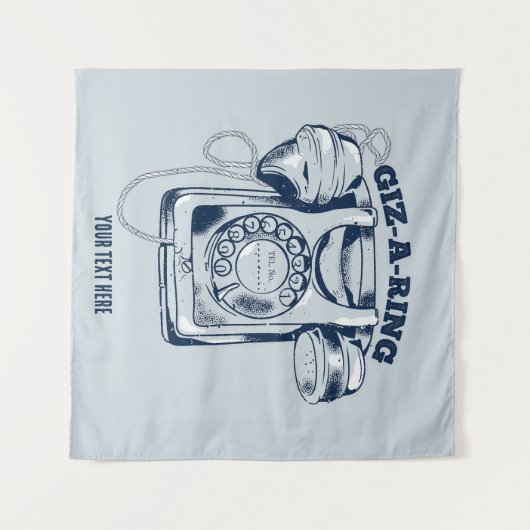 Draaiknop blauw wandkleed (Voorkant (horizontaal))