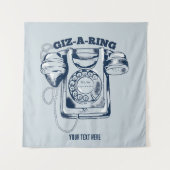 Draaiknop blauw wandkleed (Voorkant)