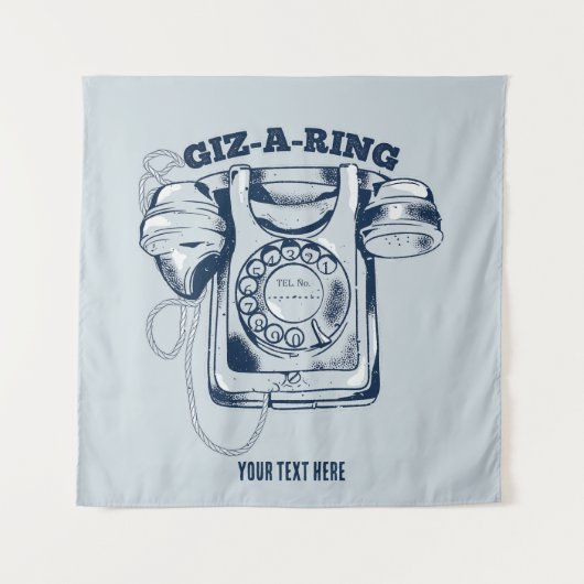 Draaiknop blauw wandkleed (Voorkant)