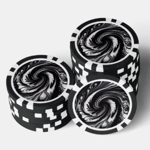 Draaikolk in een baan poker chips