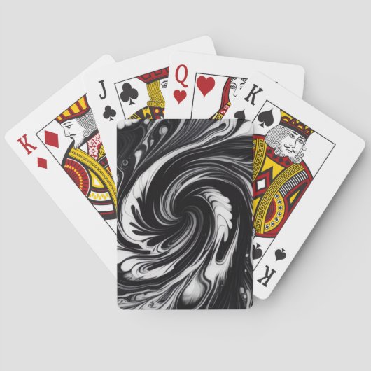 Draaikolk in een baan pokerkaarten (Achterkant)