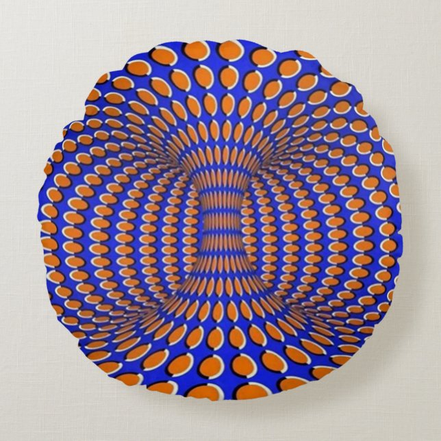 Draaikolk optische illusie rond kussen (Voorkant)