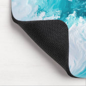 Draaikolk Turquoise Golven Abstracte Oceaangolfkun Muismat (Hoek)