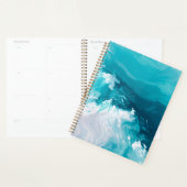 Draaikolk Turquoise Golven Abstracte Oceaangolfkun Planner (Display)