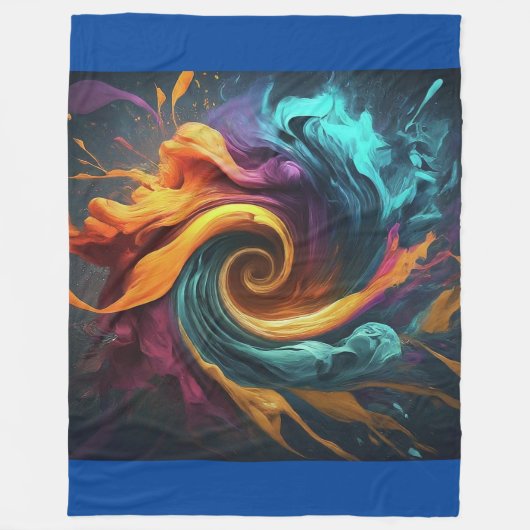 Draaikolk van Levendigheid Fleece Deken (Voorkant)