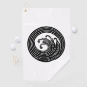 Draaikolkachtige golfcirkel golfhanddoek (Insitu)
