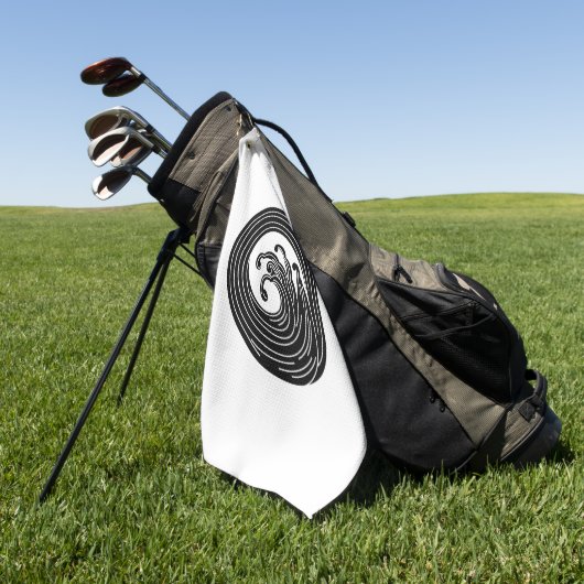Draaikolkachtige golfcirkel golfhanddoek (Groen)