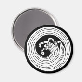 Draaikolkachtige golfcirkel magneet (Voorkant / Achterkant)