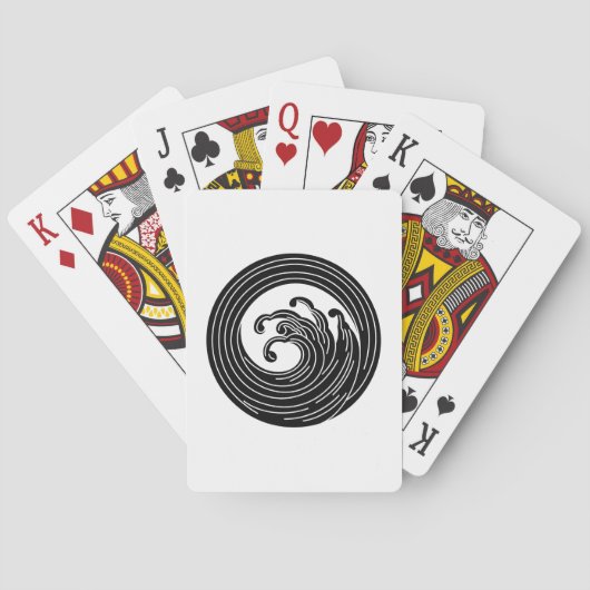 Draaikolkachtige golfcirkel pokerkaarten (Achterkant)