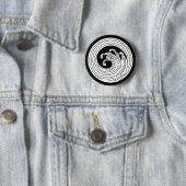 Draaikolkachtige golfcirkel ronde button 5,7 cm (In situ)