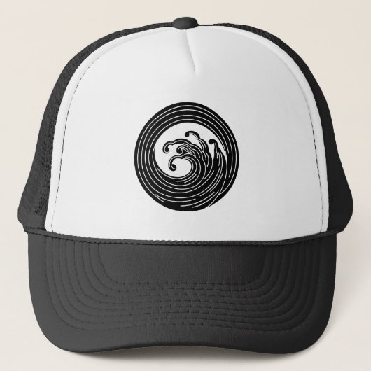 Draaikolkachtige golfcirkel trucker pet (Voorkant)