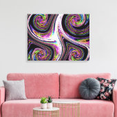 Draaikolken Bliksem Zoom Canvasprint Canvas Afdruk (Insitu (Woonkamer))