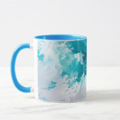 Draaikolken Turquoise Golven Abstracte Oceaangolfk Mok (Links)
