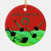 Draaikranen en schoppen Bedieningskraan Keramisch Ornament (Voorkant)