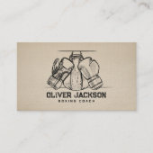 Draaikruis handschoenen en zaktekening visitekaartje (Voorkant)