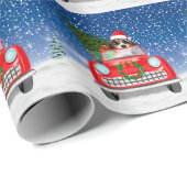 Draaikuiken rijden met sneeuwkerst cadeaupapier (Rol Hoek)