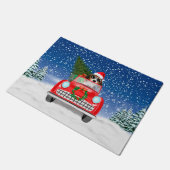Draaikuiken rijden met sneeuwkerst deurmat (Schuin)