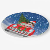 Draaikuiken rijden met sneeuwkerst papieren bordje (Gekanteld)