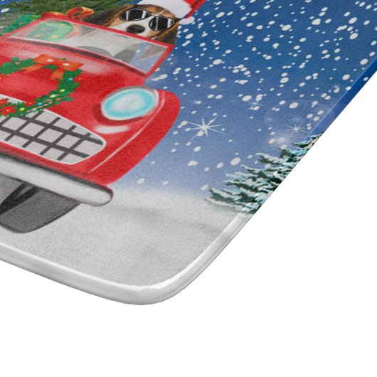 Draaikuiken rijden met sneeuwkerst snijplank (Hoek)