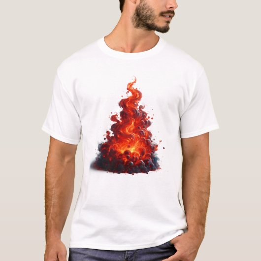 Draaikunst van vlammen t-shirt (Voorkant)
