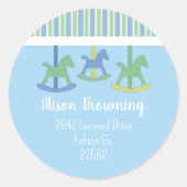 Draaimolen Baby Shower Stickers  (Voorkant)